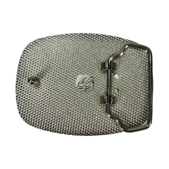 Artisan Boho Crab Lobster Beaded Embellished Belt Buckle Red Blue Coastal Beach - Picture 5 of 6